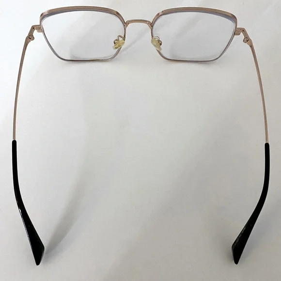 Bundle of 3 Retro Square Metal Wire Frame Glasses in Gold, Rose Gold & Black
